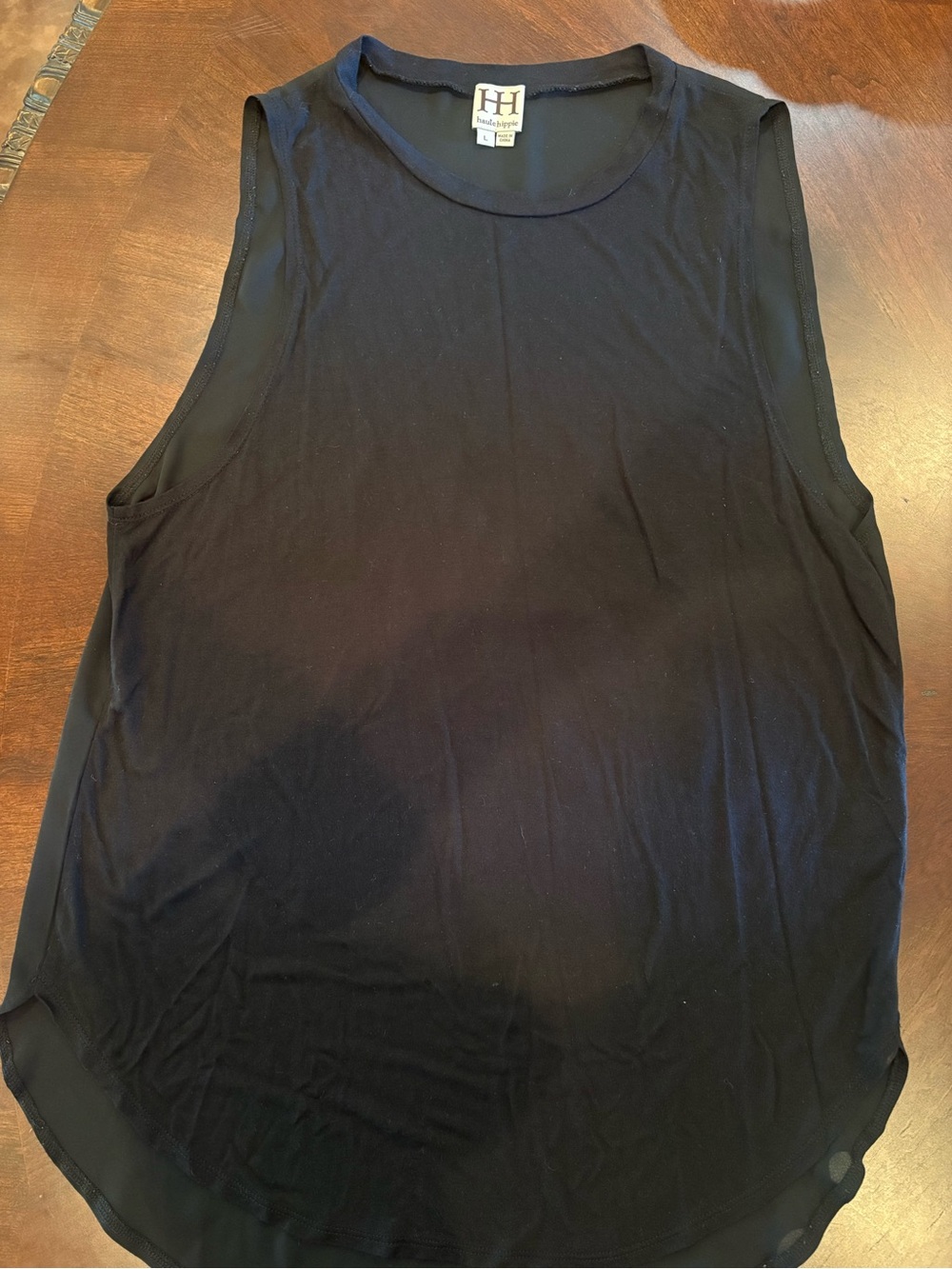 Haute Hippie Black Sleeveless Muscle Tank